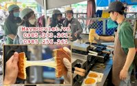 Máy Làm Bánh Đồng Xu Phô Mai Hàng Cao Cấp Sử Dụng Điện Công Suất 1.8Kw