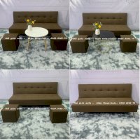 Sofa Bed Nâu Cf Vải Bố Giá Rẻ Ở Qui Nhơn Bđ