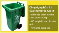 Thùng Rác Nhựa Xanh 120 Lít, Giá Rẻ Giao Hàng Tận Nơi