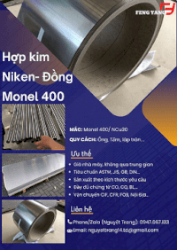 Hợp Kim Niken- Đồng Monel 400/ Ncu30