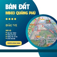 Bán Nhanh Lô Đầu Ve Mb83 Phường Quảng Phú Giá Chỉ 8Xxtr