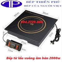 Bếp Từ Lẩu Âm Bàn Vuông 2000W Cho Nhà Hàng Tại Nghệ An