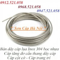 (Cáp Inox 304 Bọc Nhựa. Cáp Cột Cờ, Cầu Thang) Kim Khí Thanh Sơn - Hà Nội Cung Cấp Bộ Tay Quay Và Puly Vuông Inox Kéo Dây Cáp Cột Cờ, Tăng Đơ 304, Khóa Cáp 304,