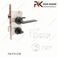 Khóa Cửa Phân Thể Hợp Kim Màu Đen Mờ Nk570-Dm | F-Home Namkhang