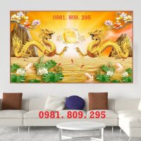 Tranh Phong Thủy Rồng Phượng , Gạch Tranh 3D Ns746