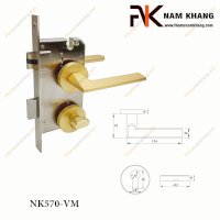 Khóa Cửa Phòng Hợp Kim Cao Cấp Màu Đồng Vàng Nk570-Vm | F-Home Namkhang