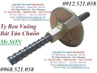 (Chuyên Cấp Thanh Ty Ren Thô D12.D17.D16 Cùng Tai Chuồn,Bát Chuồn, Côn Ty Ren) Vật Tư Cơ Kim Khí Thanh Sơn - Hà Nội Cung Ứng Côn Thép, Côn Cốc Nhựa Lõi Sắt Ghép Chống Thấm, Kẹp Ty Ren Xuyên Tâm D12, Tay Công Trục Siết Căn Chỉnh Khóa Tăng Đơ Kẹp Én D12