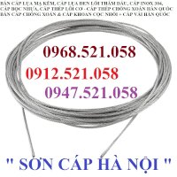 (Dây Cáp Lụa Mạ Kẽm,Cáp Thép Mạ Kẽm, Khóa Cáp, Tăng Đơ Mạ Kẽm) Kho Cáp Thép Thanh Sơn Hà Nội Kinh Doanh Cáp Lụa,Cáp Thép, Cáp Vải, Cáp Inox 304 Trần, Cáp Inox 304 Bọc Nhựa Trắng, Đầu Cốt Nhôm Ép Đầu Cáp Thép