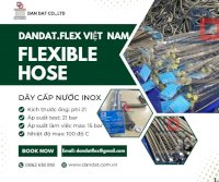 Dây Cấp Nước Máy Nước Nóng Lạnh Inox, Dây Dẫn Nước Phi 21, Ống Dẫn Nước Mềm Inox Chịu Nhiệt Chịu Áp