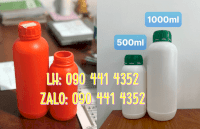 Chai Nhựa Hdpe, Chai Nhựa 1 Lít, Bình Nhựa 500Ml Đựng Hoá Chất, Vỏ Chai Nhựa 250Ml Tròn