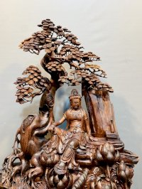 Tượng Phật Bà Ngự Gốc Tùng _ Mỹ Nghệ Âu Lạc