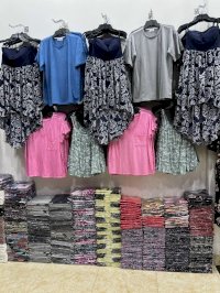 Áo Đầm Vnxk Thun Ladong Thổ Cẩm Mùa Hè Giá Sỉ Cực Rẻ