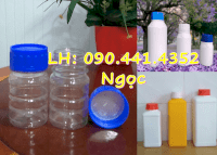Chai Nhựa 1 Lít Đựng Dược Phẩm, Chai Nhựa 0.5 Lít Đựng Chất Tẩy, Chai Nhựa 250Ml Đựng Vi Sinh, Chai Nhựa 100Ml Vuông Đựng Thuốc Trừ Sâu
