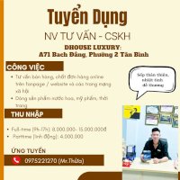 Tuyển Nhân Viên Tư Vấn -Cskh