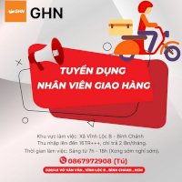 [Ghn] Tuyển Dụng Nhân Viên Giao Hàng