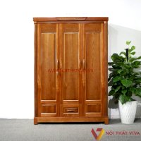 Tủ Quần Áo 3 Cánh Gỗ Xoan Đào Tự Nhiên Đẹp Giá Rẻ