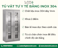 Tủ Vật Tư Y Tế Bằng Inox 304 Lamsafe