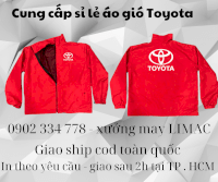 Xưởng May Áo Gió, Áo Khoác Toyota Màu Đỏ