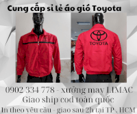 In Áo Gió Đồng Phục Toyota Màu Đỏ Đen Số Lượng Ít Lấy Ngay Trong Ngà