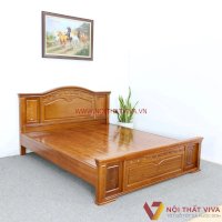 Giường Ngủ Gỗ Xoan Đào Vạt Phản Chạm Hoa Văn Đẹp Tinh Tế