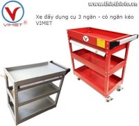 Xe Đẩy Dụng Cụ 3 Ngăn Có Ngăn Kéo Vimet Xdc31810