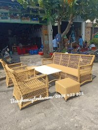 Bàn Ghế Sofa Nhựa Giả Mây Ngoài Trời