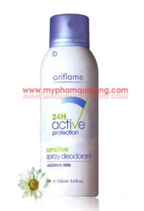 Chai xịt khử mùi Nam & nữ  - 24h Active Protection Sensitive Spray