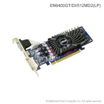 ASUS EN9400GT/DI/512MD2(LP) (NVIDIA GeForce 9400GT, 512MB,  64-bit,GDDR2,PCI Express x16 2.0)