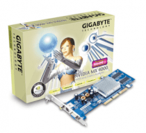 GIGABYTE GV-N40128TE (NVIDIA GeForce MX 4000, 128MB, 64 bit, DDR, AGP 8x)    