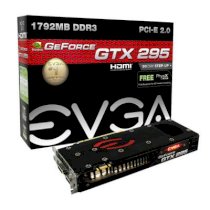 EVGA GeForce GTX 295 w/ EVGA Backplate (NVIDIA GeForce GTX 295, 1792MB, 896-bit, GDDR3, PCI Express x16 2.0)
