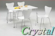 Bộ bàn ăn Crystal gỗ uốn 09032011 