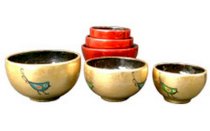 Set of 3 lacquer mini bowls VHSLB004