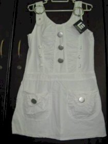 Váy yếm kaki trắng cute V097