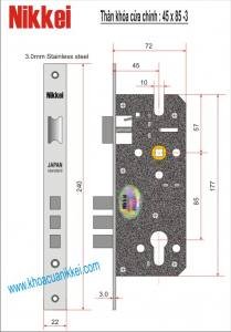 Thân khóa Inox dùng cho cửa chính