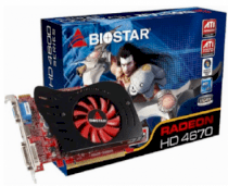 Biostar VA4673NH51 (ATI Radeon HD4670, 512MB, GDDR3, 128-bit, PCI Express 2.0 x16)    