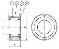 Bạc đạn một chiều B207