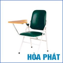 Ghế gấp Hòa Phát, khung sơn đệm PVC, có bàn gỗ GB04-S