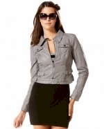 Bebe Leatherette Washed Moto Jacket S1109198