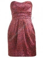 Arden B Cheetah Print Tulip Tube Dress S1109345