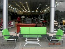 Sofa sắt đệm đen xanh Phú Thịnh 
