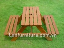 Ghế picnic gỗ dầu
