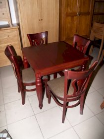 Bộ bàn ăn vuông + 4 ghế