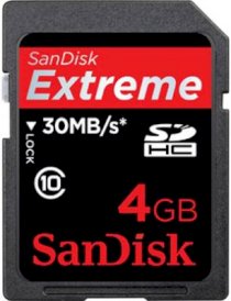 Sandisk SDHC Extreme 200x 4GB (Class 10)
