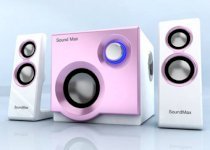 Loa Sound Max SM-302 2.1 ( White + Violet )