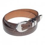 Cole Haan Veneto Lizard Brown Leather Belt S0210036