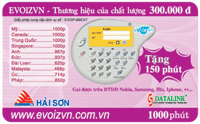 Thẻ gọi quốc tế từ di động - Evoizvn 300.000đ