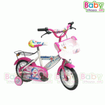 Xe đạp 2 bánh giỏ hồng 024