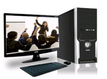 Máy tính Desktop VENR DE-7500-1 (Intel Core 2 Duo E7500 2.93Ghz, 1GB RAM, 320GB HDD, VGA Onboard, PC DOS, LCD Venr 18.5inch)