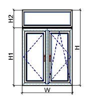 Cửa sổ 2 cánh mở quay ra ngoài QueenWindow SQW15-1000x1500