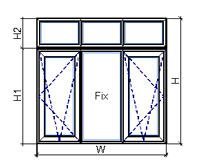 Cửa sổ mở quay vào trong QueenWindow SQW14-1500x1500